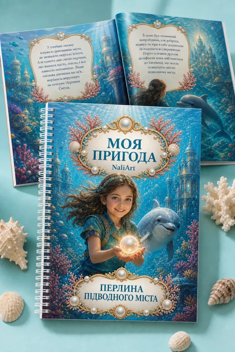 Кольорова книга-пригода «Перлина підводного міста»