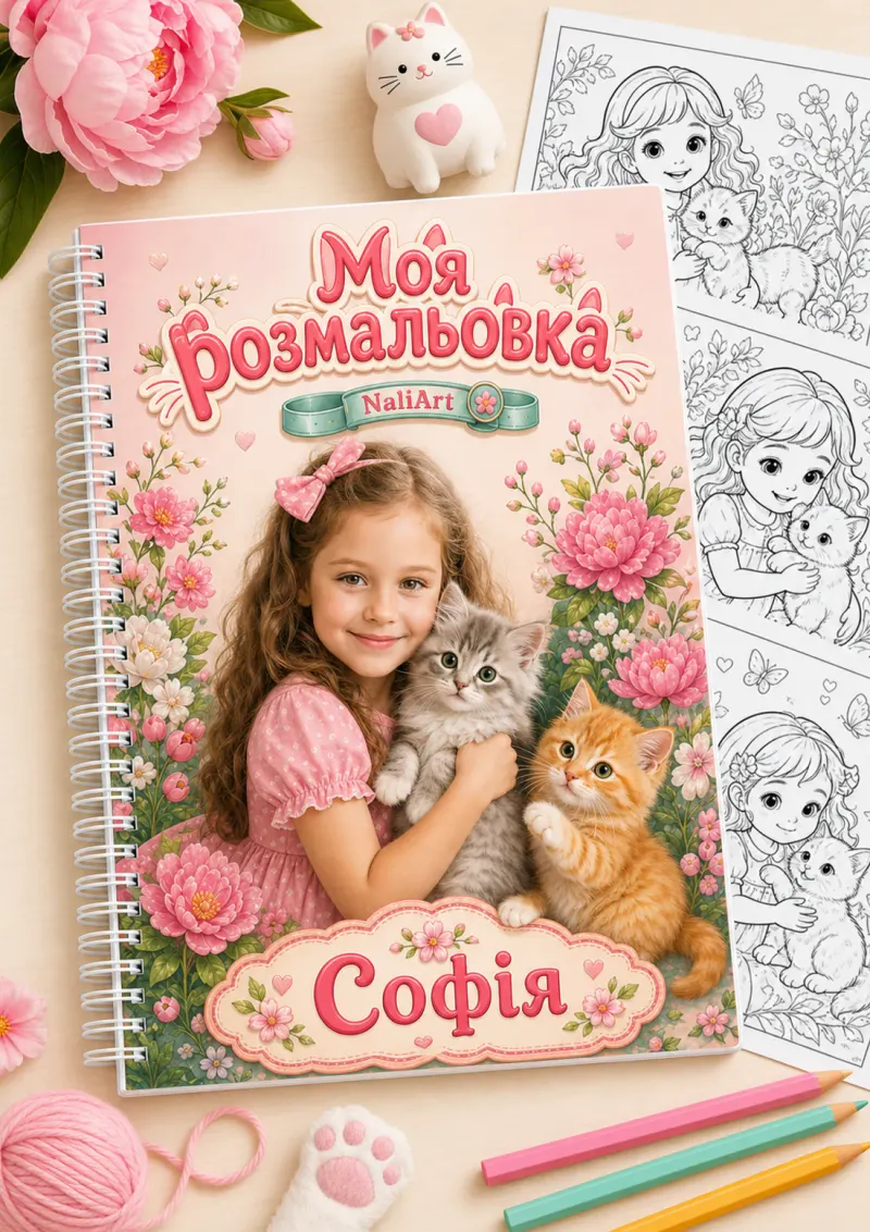 Зображення товару «Котики і квіти»
